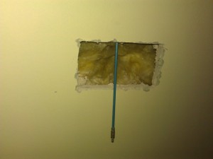 Dry wall cut out with cable rod