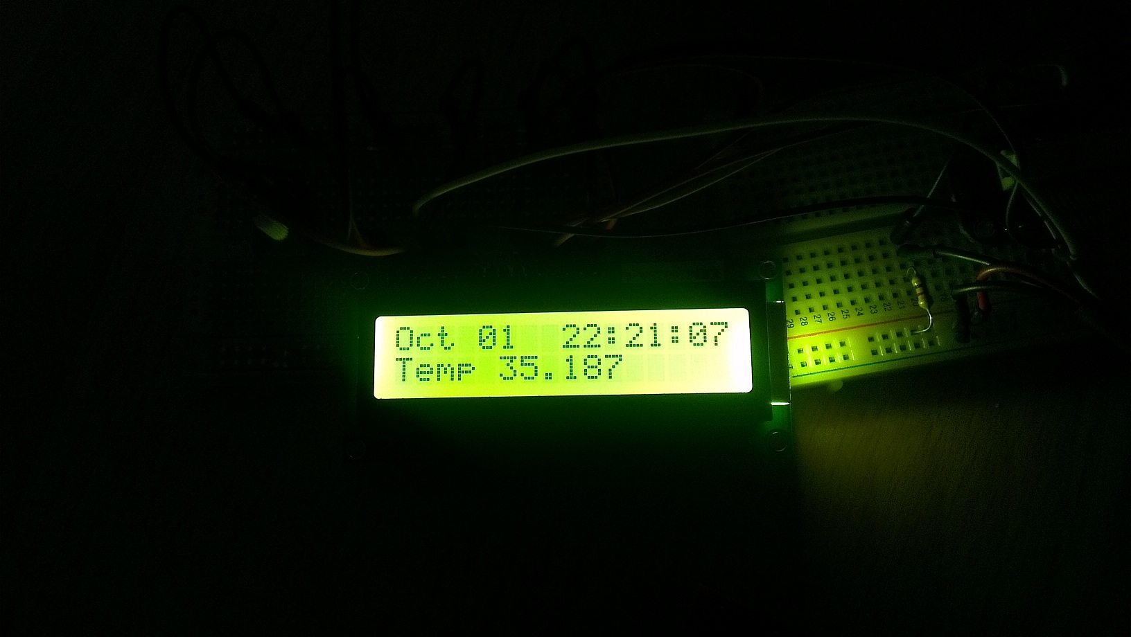 LCD Temperature Output